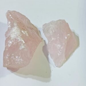Rose Quartz 2 Pieces Natural & Abhimantrit Raw Stone - Image 5