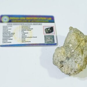 Lab-Certified Natural Pyrite Raw Stone 1 Piece & Abhimantrit - Image 1