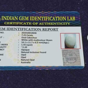 Abhimantrit Fire Opal Stone Certified & 7.25 Carats with Origin tested - Image 2