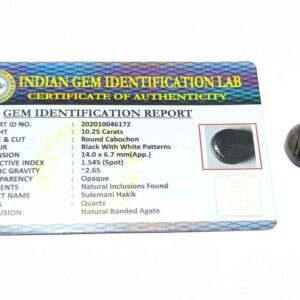 Lab Certified Sulemani Hakik (Agate) Stone & Abhimantrit 10.25 Carat - Image 2