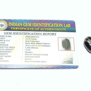 Lab Certified Sulemani Hakik (Agate) Stone & Abhimantrit 15.25 Carat in Silver Locket - Image 2