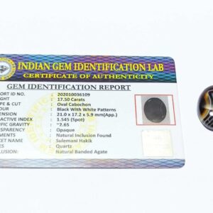 Abhimantrit Sulemani Hakik (Agate) Stone, Lab Certified & 17.50 Carat - Image 5