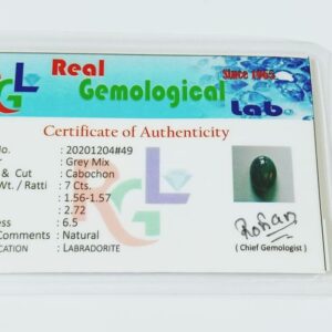Labradorite Stone Lab-Certified & Abhimantrit 7.25 carat - Image 2