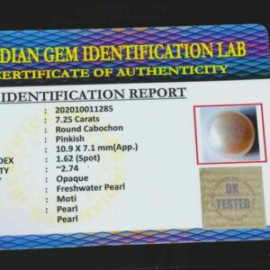 Abhimantrit Pink Pearl (Moti) Stone & Lab Certified- 7.25 Carat - Image 3