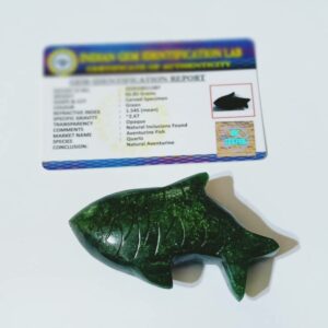 Abhimantrit Green Aventurine Fish (1 Piece) Lab-Certified - Image 2