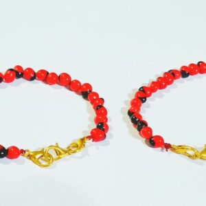 Abhimantrit Red & Black Gunja Bracelet (2 pieces) - Image 2