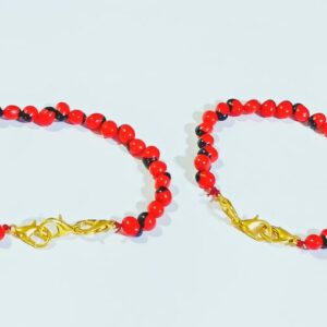Abhimantrit Red & Black Gunja Bracelet (2 pieces) - Image 3