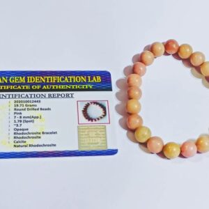 Abhimantrit Rhodochrosite Stone Bracelet Certified - Image 4