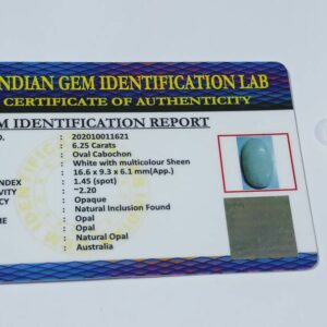 Abhimantrit Fire Opal Stone, Origin Tested - 6.25 Carat Certified - Image 2