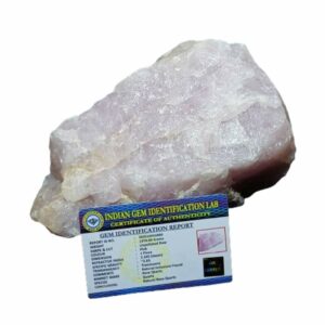Abhimantrit Natural Rose Quartz Raw Stone (1.35KG) Certified - Image 5