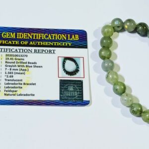 Abhimantrit Natural Labradorite Bracelet & Certified - Image 2