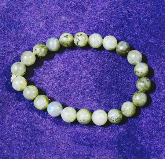 Natural Labradorite Stone Beaded Bracelet 8mm Gemstone Crystal Stretch  Bracelet | eBay