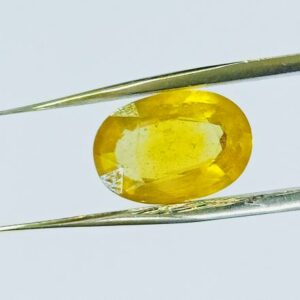 Abhimantrit Yellow Sapphire (Pukhraj) Certified- 6.25 Carat Origin Tested - Image 3