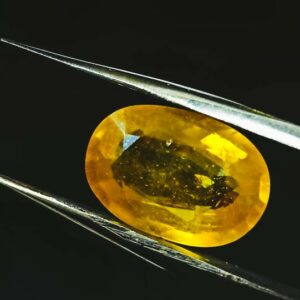 Abhimantrit Yellow Sapphire (Pukhraj) Certified- 6.25 Carat Origin Tested - Image 1