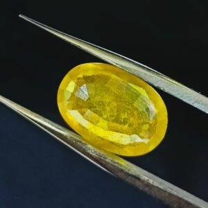 Abhimantrit Yellow Sapphire (Pukhraj) Certified- 6.25 Carat Origin Tested - Image 6