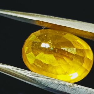 Abhimantrit Yellow Sapphire (Pukhraj) & Certified 7.25 Carat Origin Tested - Image 3