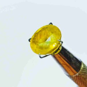 Abhimantrit Yellow Sapphire (Pukhraj) & Certified- 5.25 Carat Origin Tested - Image 5