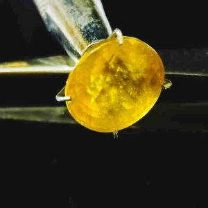 Abhimantrit Yellow Sapphire (Pukhraj) & Certified- 5.25 Carat Origin Tested - Image 4
