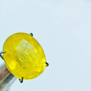 Abhimantrit Yellow Sapphire (Pukhraj) & Certified- 6.25 Carat Origin Tested - Image 3