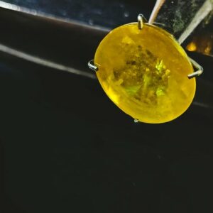 Abhimantrit Yellow Sapphire (Pukhraj) & Certified- 6.25 Carat Origin Tested - Image 4