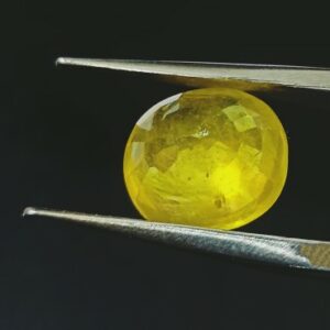 Abhimantrit Yellow Sapphire (Pukhraj) & Certified- 6.25 Carat Origin Tested - Image 1