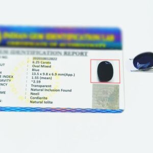 Abhimantrit Iolite (Neeli) 6.25 Carat & Certified - Image 2