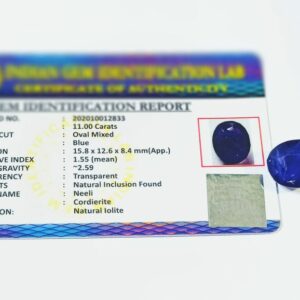 Abhimantrit Iolite (Neeli) 11 Carat & Certified - Image 2