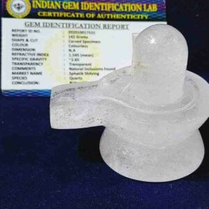 Indian Sphatik Shivling 142 Gram Certified - Image 3