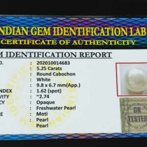 Abhimantrit Pearl (Moti) Stone 5.25 Carat & Certified - Image 2