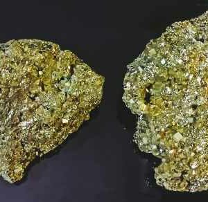 Certified Golden Pyrite Raw (Fools Gold) Stone 2 Pieces- Abhimantrit - Image 1
