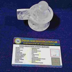 Indian Sphatik Shivling 126 Gram Certified - Image 2