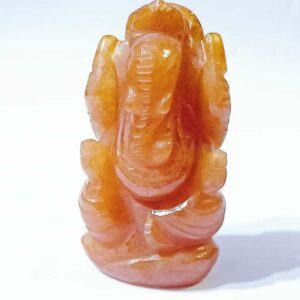 Abhimantrit Orange Aventurine (Sindoori) Ganesh Ji Idol 64 Gram Certified - Image 6