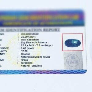 Abhimantrit Firoza (Turquoise) Stone Certified - 25 Carat - Image 2