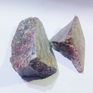 Natural Ruby Raw Stone (2 Piece) Certifed - Abhimantrit - Image 3
