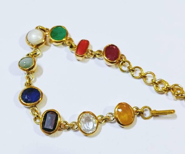 Navgrah Bracelet/Navratan Bracelet 9 Gemstone made with Astadhatu