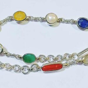 Navratna Mala For God Idols - Natural Stone in Silver Certified Navratan - Image 5