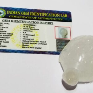 Indian Sphatik Kachua  & Lab- Certified 75 to 80 Gram - Image 2