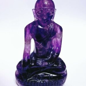 Genuine Amethyst Buddha Statue (Idol) 335 Gram & Lab- Certified - Image 5