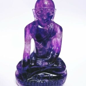 Genuine Amethyst Buddha Statue (Idol) 335 Gram & Lab- Certified - Image 3