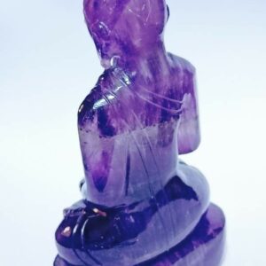 Genuine Amethyst Buddha Statue (Idol) 335 Gram & Lab- Certified - Image 4