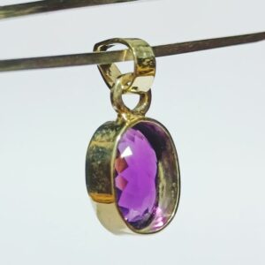 Abhimantrit Natural Amethyst in silver locket 11 Carat & Lab- Certified - Image 3