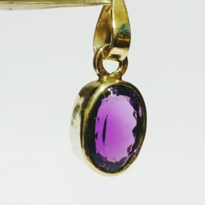 Abhimantrit Natural Amethyst in silver locket 11 Carat & Lab- Certified - Image 4