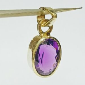 Abhimantrit Natural Amethyst in silver locket 11 Carat & Lab- Certified - Image 5