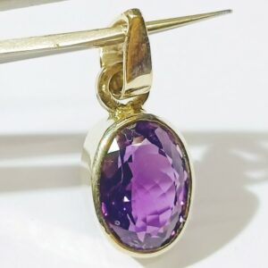 Abhimantrit Natural Amethyst in silver locket 11 Carat & Lab- Certified - Image 6