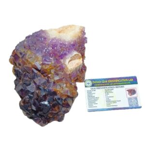 Abhimantrit Natural Amethyst Raw Cluster & Lab- Certified 1.280 Kg - Image 2