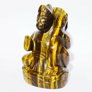Natural Tiger Eye Hanuman ji Idol Abhimantrit & Certified 270 Gram - Image 1