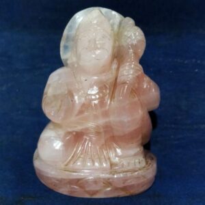 Genuine Rose Quartz ji Hanuman Idol Abhimantrit & Certified 281 Gram - Image 5