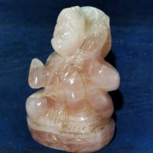 Genuine Rose Quartz ji Hanuman Idol Abhimantrit & Certified 281 Gram - Image 4