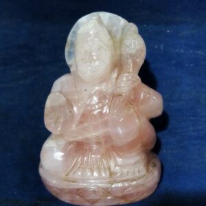 Genuine Rose Quartz ji Hanuman Idol Abhimantrit & Certified 281 Gram - Image 3