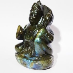 Natural Labradorite Hanuman ji Idol Abhimantrit  & Certified 270 Gram - Image 5
